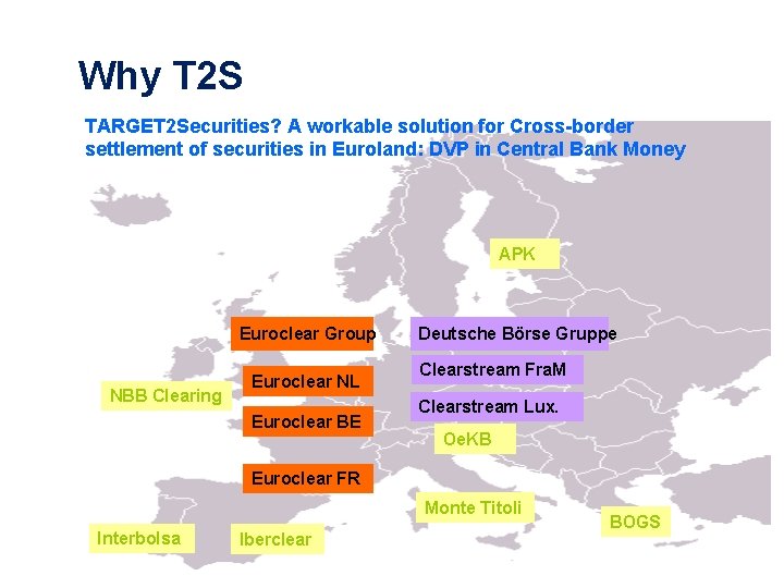 Why T 2 S TARGET 2 Securities? A workable solution for Cross-border settlement of