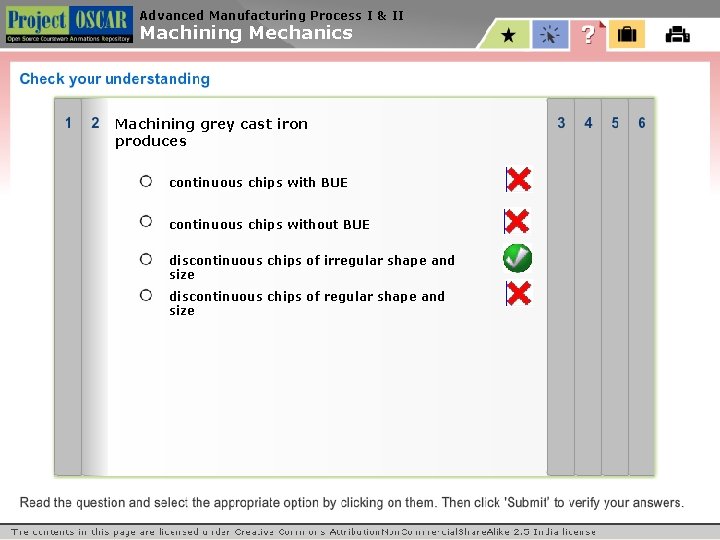 Advanced Manufacturing Process I & II Machining Mechanics Machining grey cast iron produces continuous Advanced Manufacturing Process I & II Machining Mechanics Machining grey cast iron produces continuous