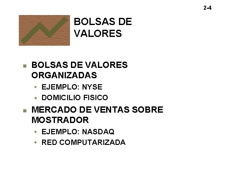 2 -4 BOLSAS DE VALORES ORGANIZADAS • EJEMPLO: NYSE · DOMICILIO FISICO MERCADO DE 2 -4 BOLSAS DE VALORES ORGANIZADAS • EJEMPLO: NYSE · DOMICILIO FISICO MERCADO DE