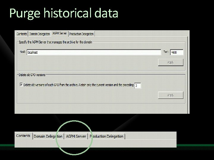 Purge historical data 