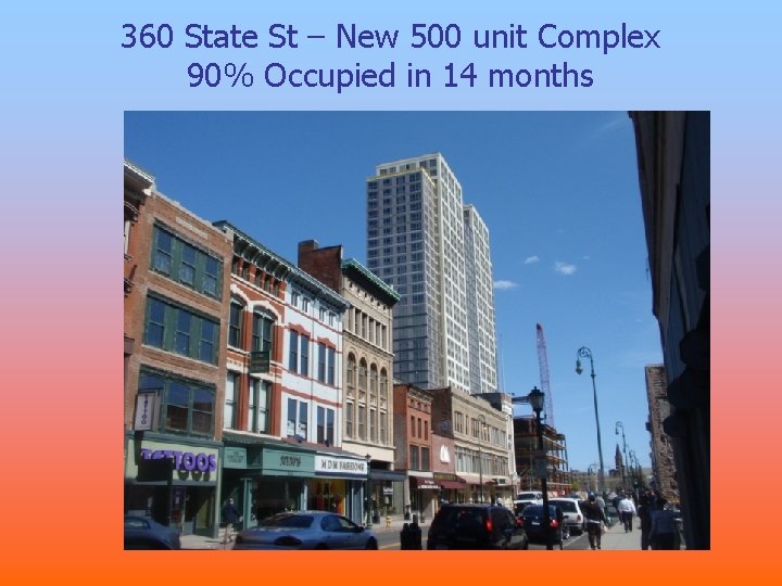 360 State St – New 500 unit Complex 90% Occupied in 14 months 360 State St – New 500 unit Complex 90% Occupied in 14 months