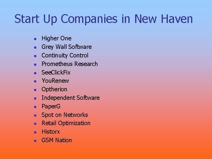 Start Up Companies in New Haven n n n Higher One Grey Wall Software Start Up Companies in New Haven n n n Higher One Grey Wall Software