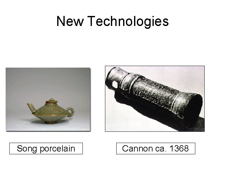 New Technologies Song porcelain Cannon ca. 1368 