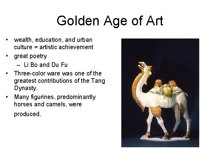Golden Age of Art • wealth, education, and urban culture = artistic achievement •