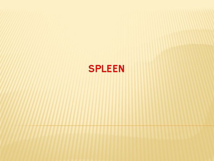 SPLEEN 