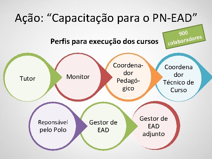 Ação: “Capacitação para o PN-EAD” 900 res o d a r colabo Perfis para