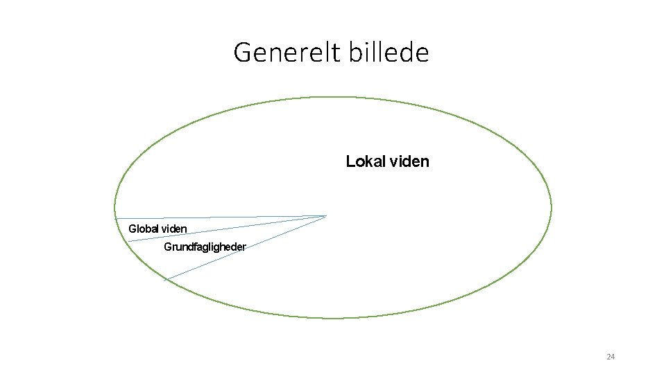 Generelt billede Lokal viden Global viden Grundfagligheder 24 