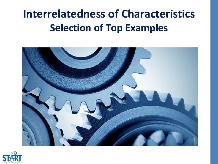 Interrelatedness of Characteristics Selection of Top Examples 