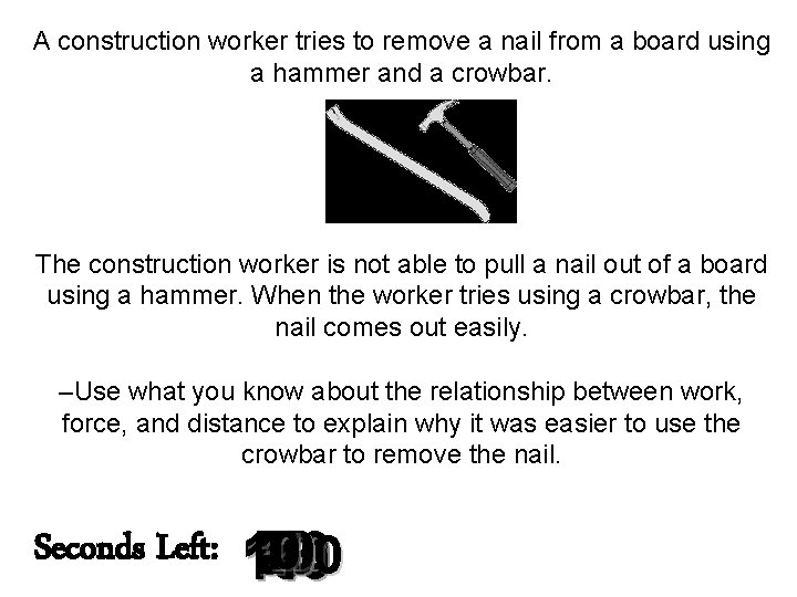 A construction worker tries to remove a nail from a board using a hammer