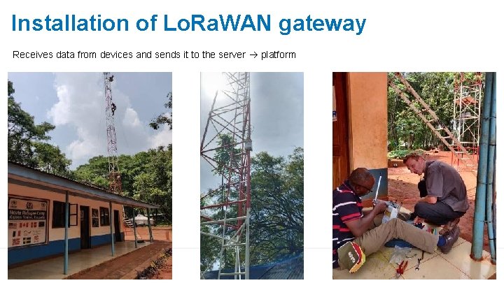 Installation of Lo. Ra. WAN gateway Receives data from devices and sends it to Installation of Lo. Ra. WAN gateway Receives data from devices and sends it to