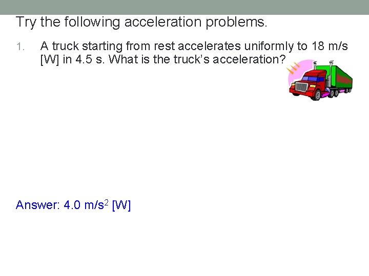 9 2 Calculating Acceleration Example 1 A pool