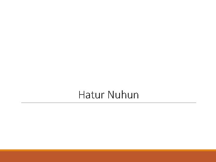 Hatur Nuhun Hatur Nuhun