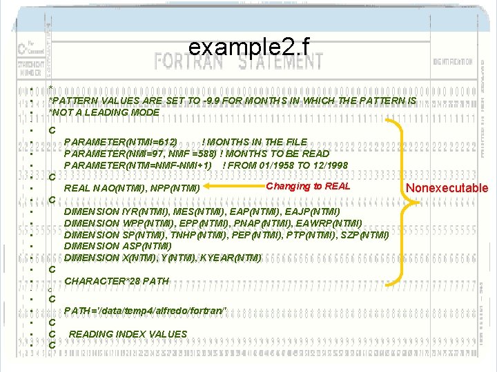 example 2. f • • • * *PATTERN VALUES ARE SET TO -9. 9 example 2. f • • • * *PATTERN VALUES ARE SET TO -9. 9