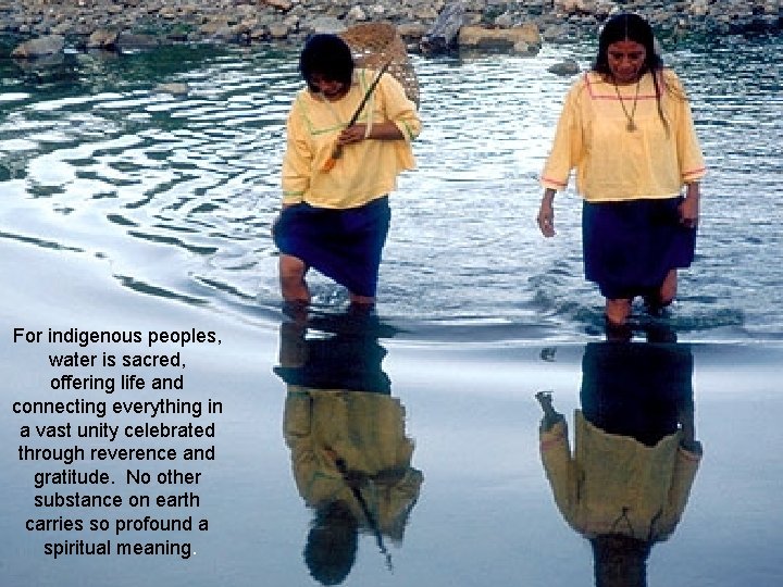 For indigenous peoples, water is sacred, offering life and connecting everything in a vast