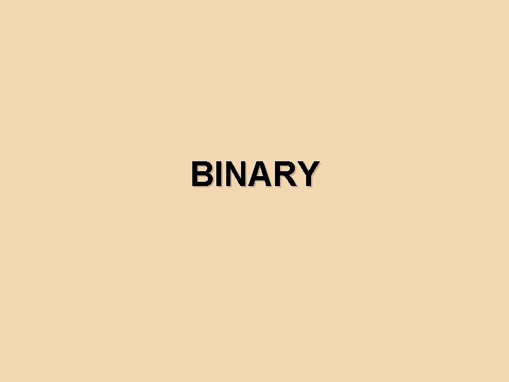 BINARY 