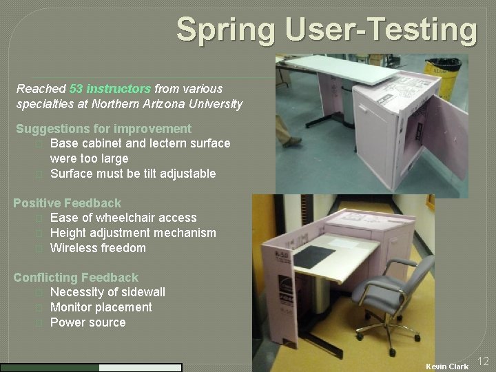 Spring User-Testing Reached 53 instructors from various specialties at Northern Arizona University Suggestions for
