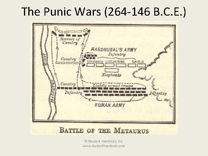 The Punic Wars (264 -146 B. C. E. ) © Student Handouts, Inc. www.