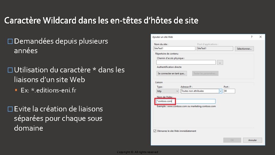 Caractère Wildcard dans les en-têtes d’hôtes de site � Demandées depuis plusieurs années � Caractère Wildcard dans les en-têtes d’hôtes de site � Demandées depuis plusieurs années �