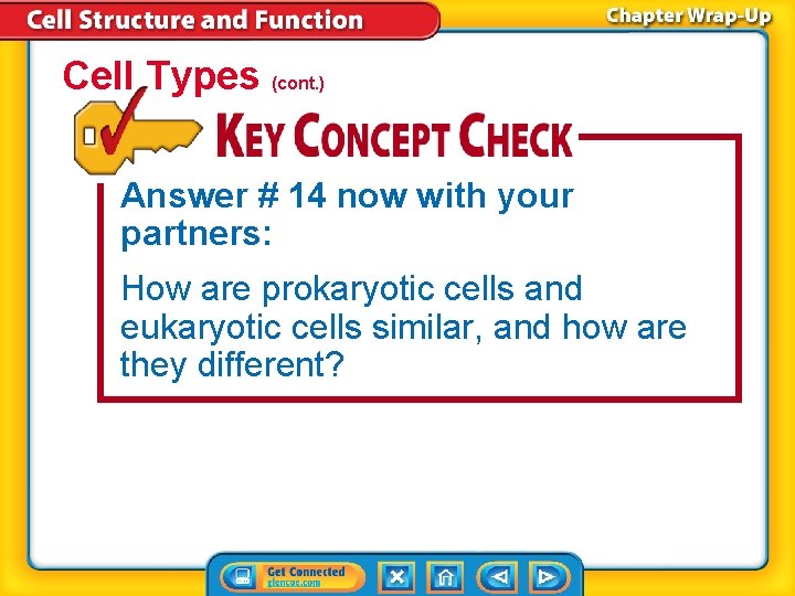 Cell Types (cont. ) Answer # 14 now with your partners: How are prokaryotic