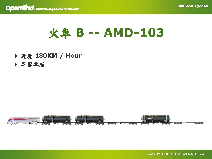 Railroad Tycoon 火車 B -- AMD-103 4 速度 180 KM / Hour 4 5