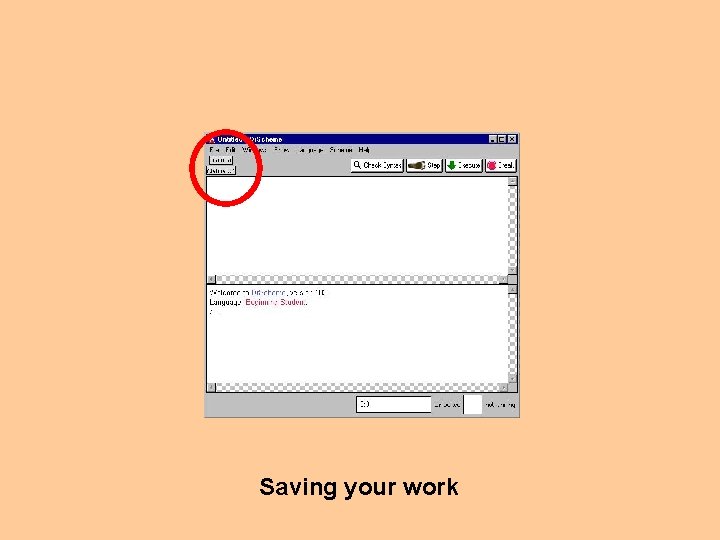 Saving your work 