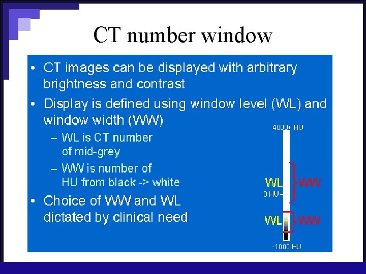 CT number window 