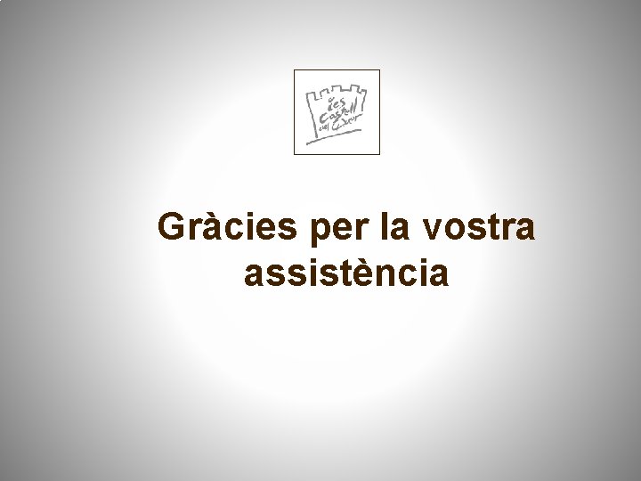 Gràcies per la vostra assistència 