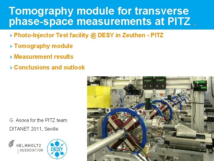 Tomography module for transverse phasespace measurements at PITZ