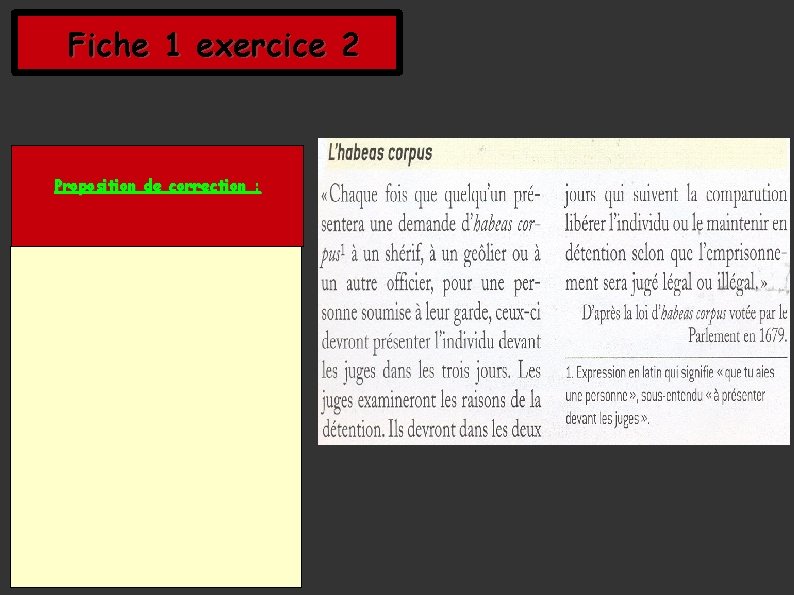 Fiche 1 exercice 2 Proposition de correction : Fiche 1 exercice 2 Proposition de correction :