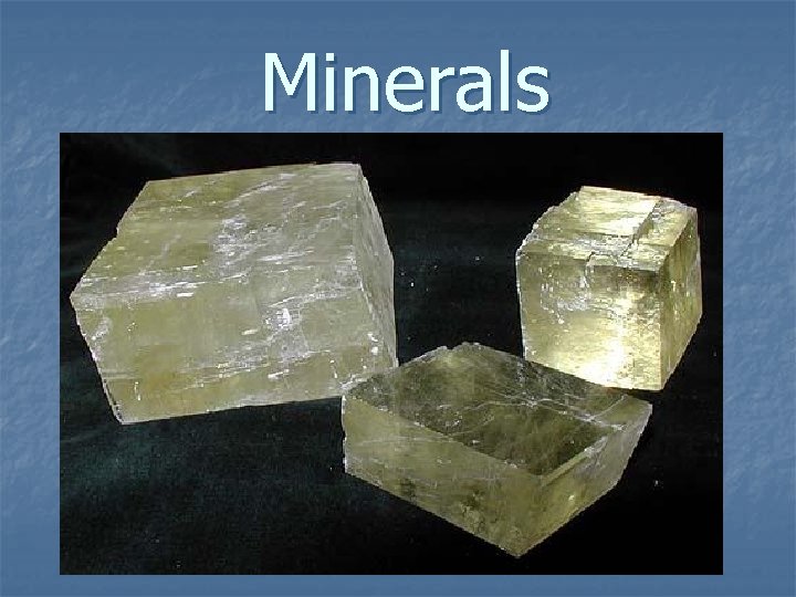 Minerals 