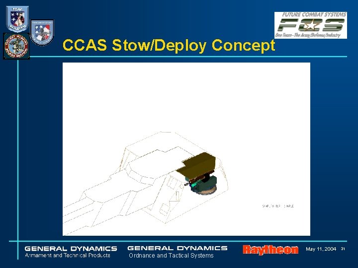 CCAS Stow/Deploy Concept May 11, 2004 Ordnance and Tactical Systems 31 
