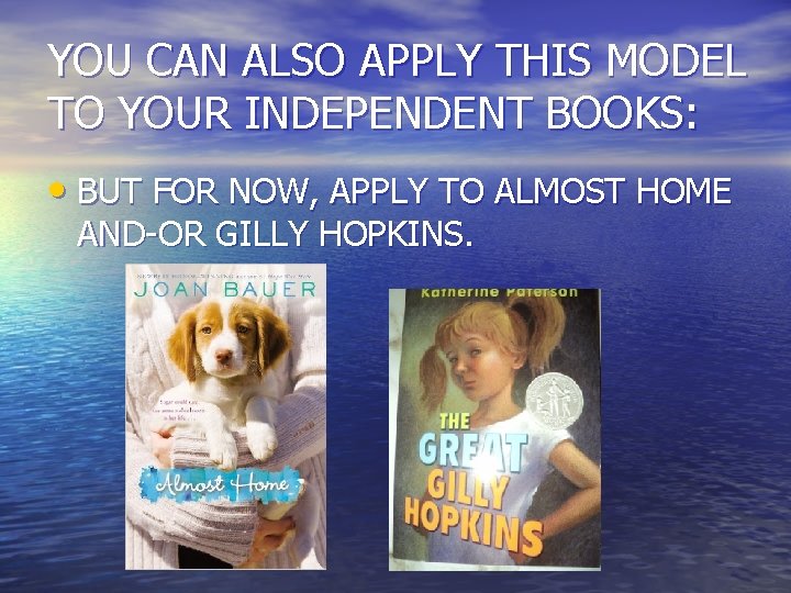YOU CAN ALSO APPLY THIS MODEL TO YOUR INDEPENDENT BOOKS: • BUT FOR NOW, YOU CAN ALSO APPLY THIS MODEL TO YOUR INDEPENDENT BOOKS: • BUT FOR NOW,