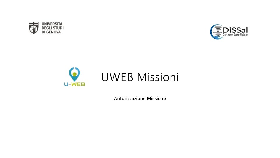 UWEB Missioni Autorizzazione Missione 