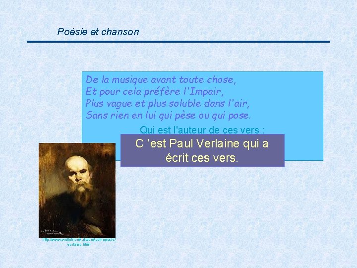 Poésie et chanson De la musique avant toute chose, Et pour cela préfère l'Impair,