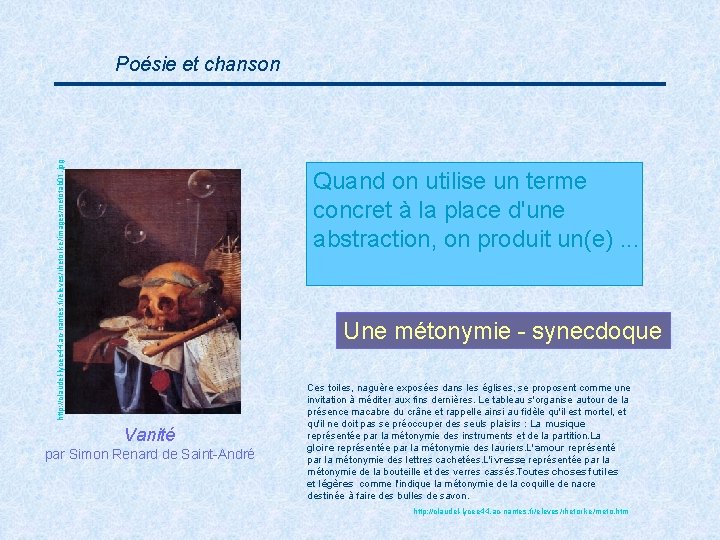 http: //claudel-lycee 44. ac-nantes. fr/eleves/rhetorike/images/metotab 01. jpg Poésie et chanson Quand on utilise un