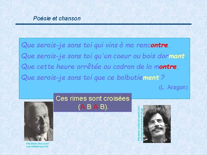 Poésie et chanson Que serais-je sans toi qui vins à ma rencontre, Que serais-je