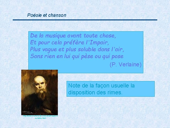 Poésie et chanson De la musique avant toute chose, Et pour cela préfère l'Impair,