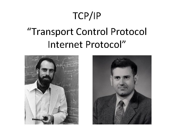 TCP/IP “Transport Control Protocol Internet Protocol” 