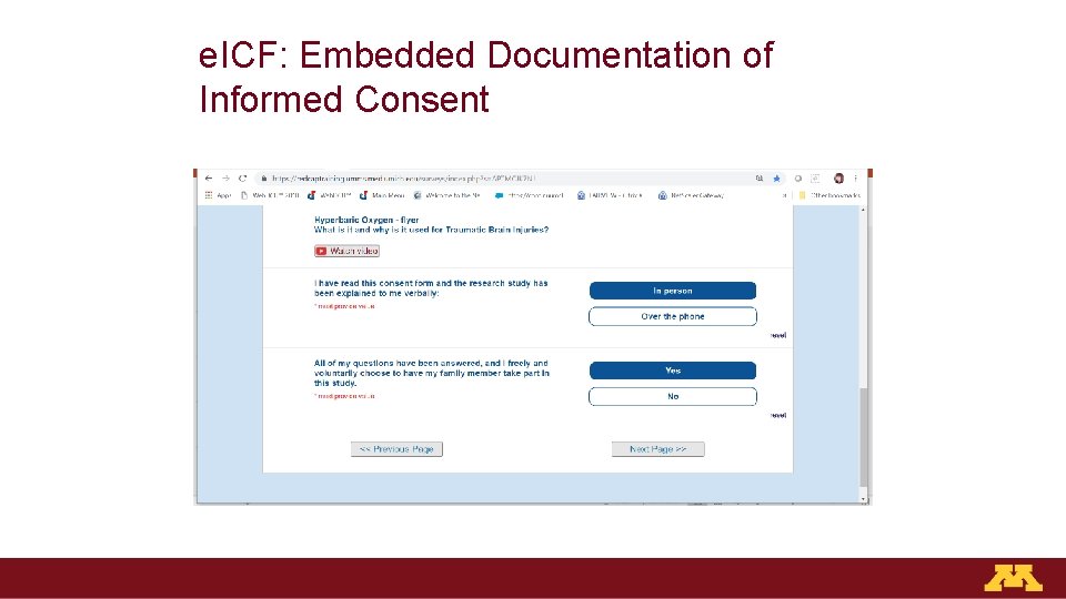 e. ICF: Embedded Documentation of Informed Consent 