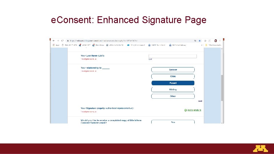 e. Consent: Enhanced Signature Page 