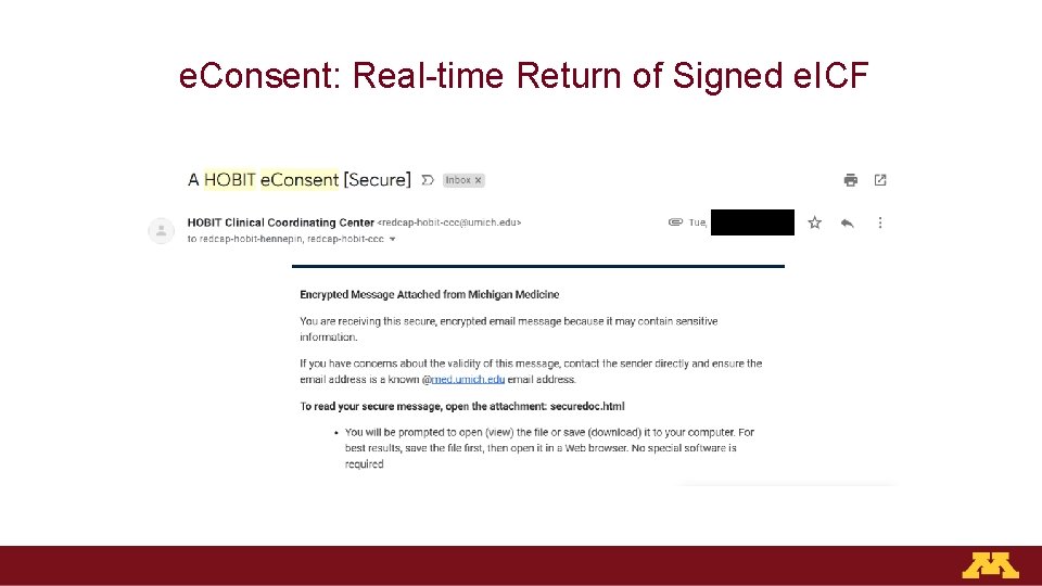 e. Consent: Real-time Return of Signed e. ICF 