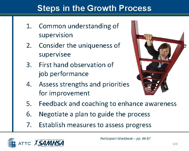 Steps in the Growth Process 1. Common understanding of supervision 2. Consider the uniqueness Steps in the Growth Process 1. Common understanding of supervision 2. Consider the uniqueness