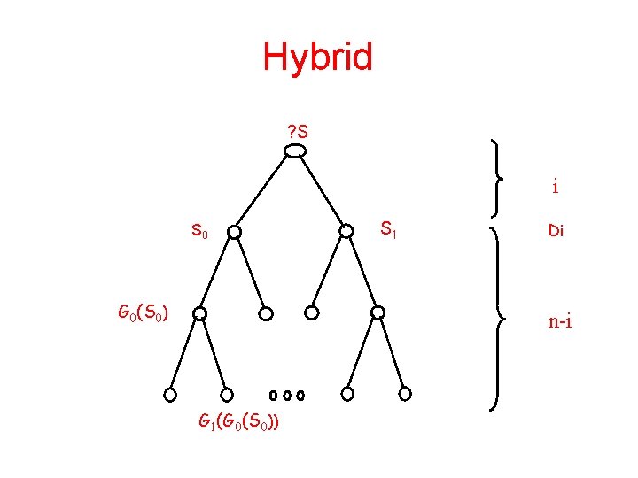 Hybrid ? S i S 0 G 0(S 0) S 1 Di n-i G