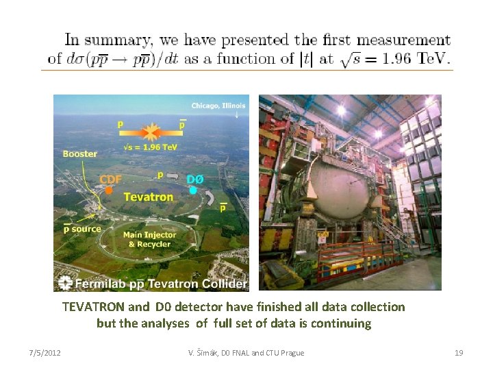 TEVATRON and D 0 detector have finished all data collection but the analyses of