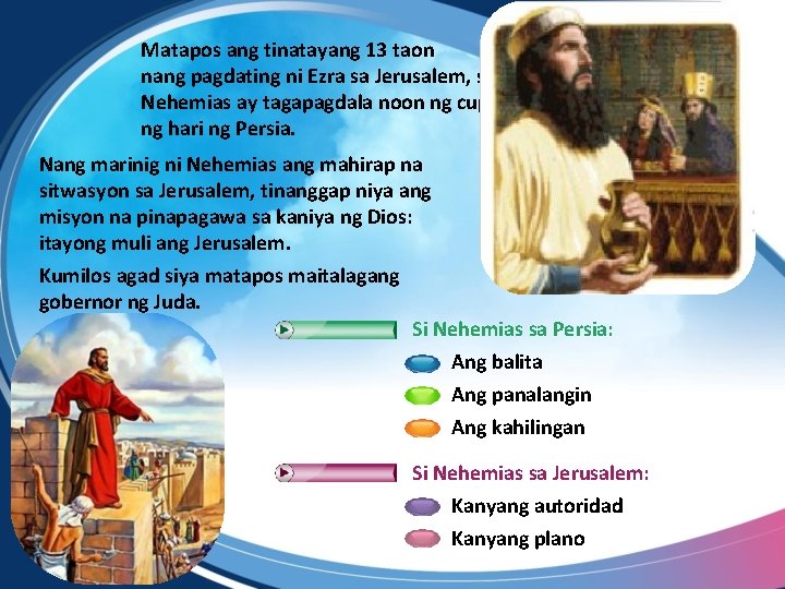 Matapos ang tinatayang 13 taon nang pagdating ni Ezra sa Jerusalem, si Nehemias ay