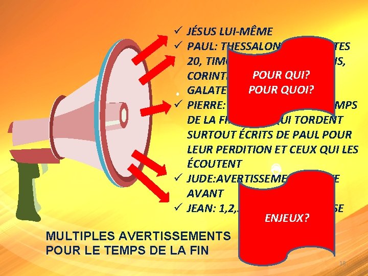 ü JÉSUS LUI-MÊME ü PAUL: THESSALONICIENS, ACTES 20, TIMOTHÉE, TITE, ROMAINS, POUR QUI? CORINTHIENS, ü JÉSUS LUI-MÊME ü PAUL: THESSALONICIENS, ACTES 20, TIMOTHÉE, TITE, ROMAINS, POUR QUI? CORINTHIENS,