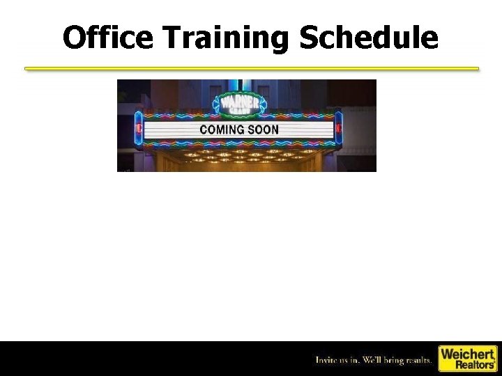Office Training Schedule 