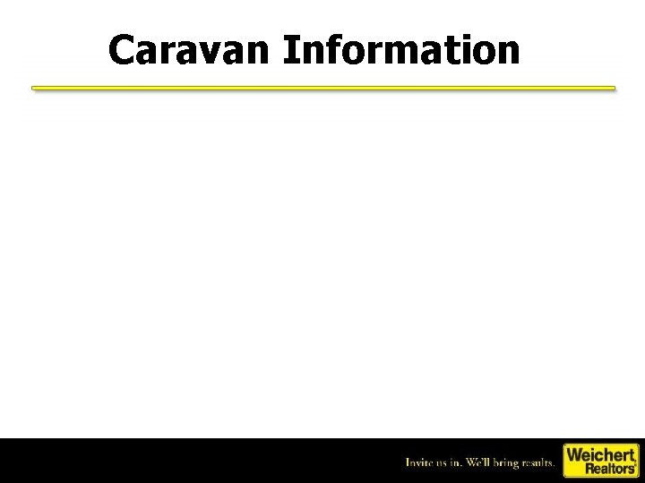 Caravan Information 