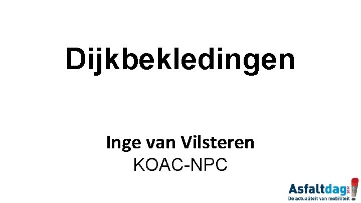 Dijkbekledingen Inge van Vilsteren KOAC-NPC 