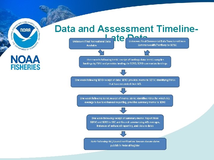 Data and Assessment Timeline. Late Data 